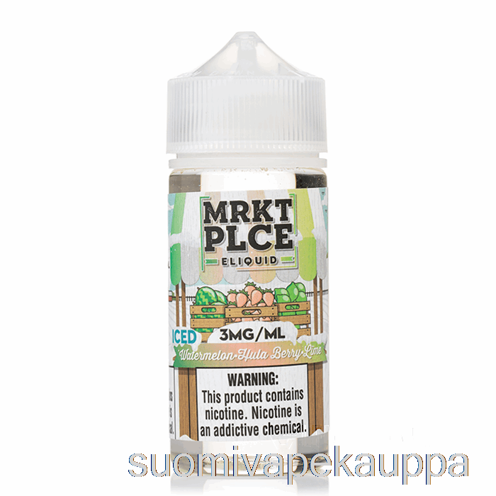 Vape Nesteet Jää Vesimeloni Hula Marja Lime - Mrkt Plce - 100 Ml 3 Mg